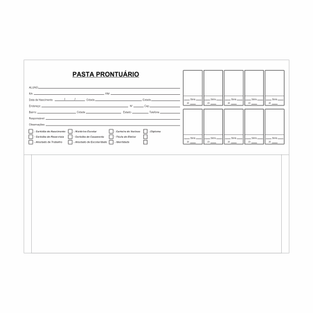 Pasta Prontuário cor Branca