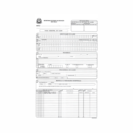 Ficha Cadastral do Aluno